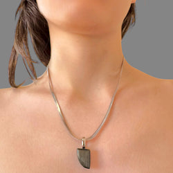 Collana ossidiana oro 17x11 mm Sharifa Crystals