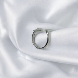 Anello scudo silver regolabile Sharifa Crystals