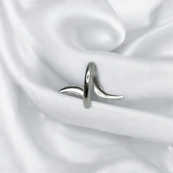 Anello scudo silver regolabile Sharifa Crystals