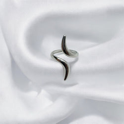 Anello scudo silver regolabile Sharifa Crystals