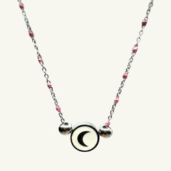 Collana mezza luna Grey Sharifa Crystals