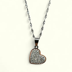 Collana cuore di strass Sharifa Crystals