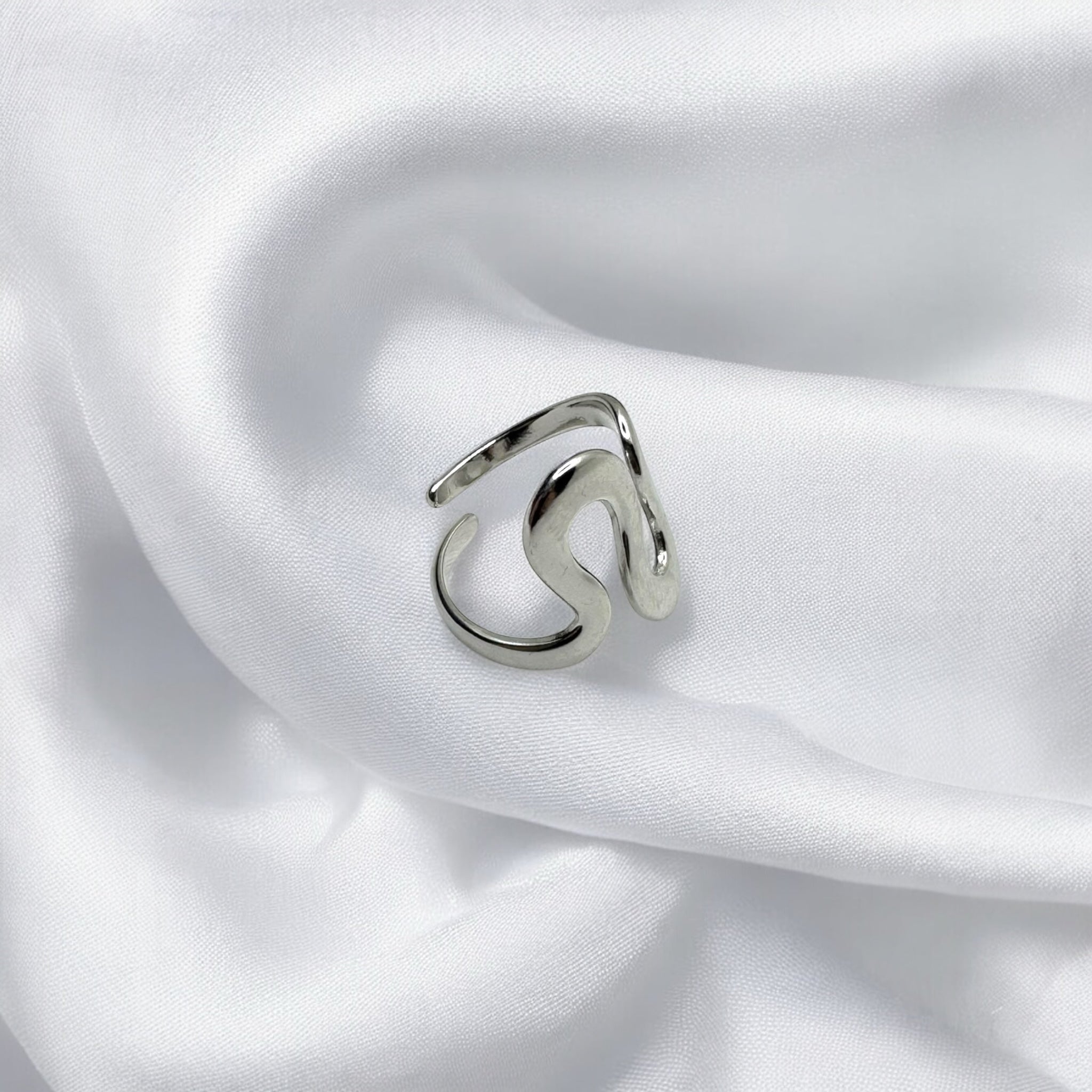 Anello spira silver regolabile Sharifa Crystals